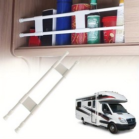 Resim 1 Adet Karavan Dolabı Uzatılabilir Askı Çubuğu, Karavan Dolapları ve Buzdolabı Ayarlanabilir Geri Çekilebilir Perde, Sökülebilir ve Ayarlanabilir Karavan Modifikasyon Aksesuarları 