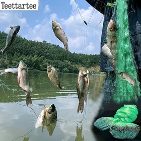Resim TEETTARTEE Ağır Hizmet Tipi 3 Katmanlı Balık Ağı - Dayanıklı PVC, Derin Havza Tasarımı ile Yoğun Ağ için Etkili Balık Yakalama - Anneler Günü, Babalar Günü, Şükran Günü ve İşçi Bayramı Hediyeleri için İdeal, Karp, Bass ve Panfish için Mükemmel, Karp Balık Ağı|Üç Katmanlı Ağı|Güçlü Ağı Tasarımı, Balıkçılık Aksesuarları 