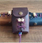 Resim Sumerian Leather Craft Deri Sigara Kılıfı Kişiye Özel Kahverengi 