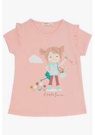 Resim Breeze Kız Çocuk Kapri Taytlı Takım Çifti Kız Baskılı 1-4 Yaş, Somon-somon Somon 