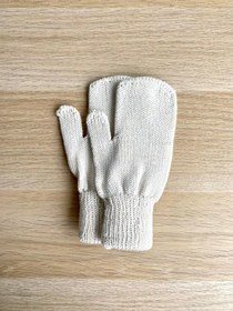 Resim Organik Pamuk Bebek ve Çocuk Örgü Eldiven Krem - KREM / 4-6 YAŞ 