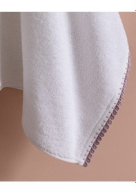 Resim Madame Coco Camille Kroşeli %100 Pamuk Yüz Havlusu - Beyaz/lila 8684427208618 Çok Renkli 
