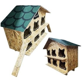 Resim Reyo Kedi Evi Dış Ortam Uygun Ahşap Kedi Evi Osb 100 x 95 x 50 CM CAT27 