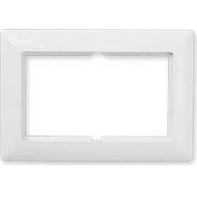 Resim Günsan Visage Beyaz Ikili Priz Çerçevesi 