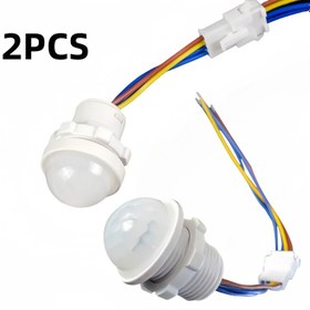 Resim 2 adet 85-265V PIR Hareket Sensörlü Anahtar, İndüksiyon için Otomatik Açma/Kapama Işığı, İnsan Vücudu Kızılötesi Algılama, Renk Kodlu Tel ile Kolay Kurulum, İç/Dış Mekan Kullanımı, Hareket Sensörlü Işık, İç/Dış Mekan Aydınlatması, Kompakt Tasarım, Yüksek Kaliteli Elektronik 