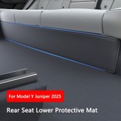 Resim For Tesla Model Y Juniper/Launch 2025 Arka Koltuk Altı Koruyucu Mat için Uygun, Suni Deri Anti-Kick Mat Araba İç Aksesuarları 