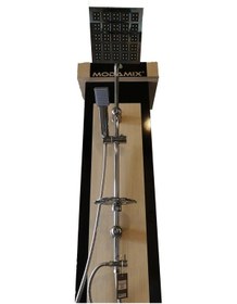 Resim Modamix Moscow Robot Flat Tepe Duş Seti Krom 