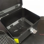 Resim 45 litrelik depolama alanı olan 1 Set Motosiklet Kova, Yaz Kamp Ekipmanı, Yağmur Giysisi, Kask Depolama, Kaygısız Sürüş Yolu 