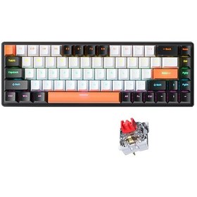 Resim Reedark 68 Tuşlu Mekanik Klavye - Rgb Aydınlatma, 10 Işık Modu, Çıkarılabilir Kablo, Çoklu Sistem Desteği, Dayanıklı Çift Renk Tuşlar 