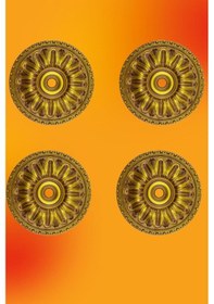 Resim Kahve Avize Göbeği Motif 40*40 4 Adet 