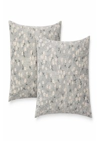 Resim More Home Kapaklı Yastık Kılıfı 2 Adet 50 X 70 Cm Gri Beyaz Papatya Çok Renkli 