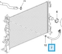 Resim PSA 13443026 | Opel Corsa E 1.2 / 1.4 Radyatör Hava Alma Hortumu 6 İleri Otomatik Vitese Uyumlu Orijinal 