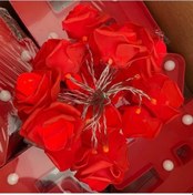 Resim Novahub Kırmızı 5 M 50led Usb/pil Kumandalı Gül Çiçek Led Peri Dize Işıklar Çelenk Noel Ağacı Dekorasyon Açık Sokak Lambası Düğün Bahçe Dekor 5m 50led-battery Kırmızı Kırmızı 