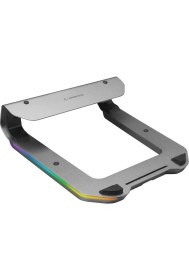 Resim River ADS-T6U Ramp 4 Adet USB 3,0 Hub ile Rgb Işıklı Alüminyum Dizüstü Bilgisayar Standı 