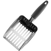 Resim Suntek Kedi Kumu Küreği Kum Temizleme Aleti Saplı Gri-sap 