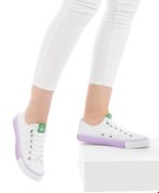 Resim Benetton Bn 30176 Kadın Sneaker Ayakkabı Beyaz Lila 36 40 001 Benetton