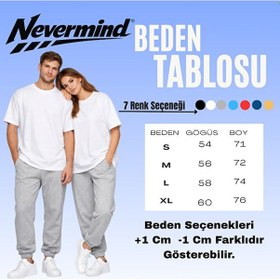 Resim Nevermind Kadın Tişört Basic Minimal Baskılı Relax Yazılı Günlük Rahat Pamu Lacivert 