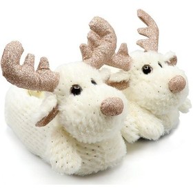 Resim Twigy Geyik Star AA0646 Kadın Hayvanlı Panduf Beyaz 36/41 Beyaz 