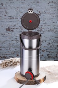 Resim Cooker 4,5 Lt Çelik Termos Kahverengi 