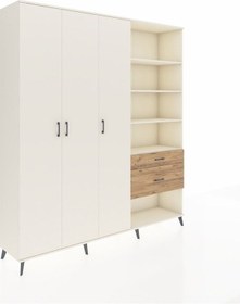 Resim Hyperion Dolap 16 Raflı 2 Çekmeceli 3 Kapaklı 220x44x243 Aytaşı-aytaşı/çam Aytası/atlas Çam - Aytası 