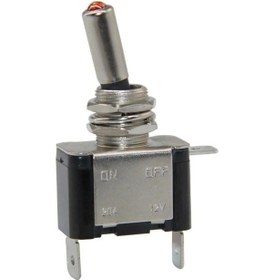 Resim Ic-151a Işıklı 12 Volt Dc 30 Amper On-off Toggle Switch Seri 2 -179357 