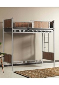 Resim Argimo Prizma Genç Çocuk Odası Metal Ranzalı Gri Karyola 90x190 