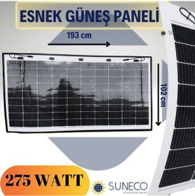 Resim 275 Watt Yarı Esnek Güneş Paneli Half Cut Monokristal Solar Güneş 