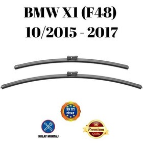 Resim Bmw X1 F48 2015 2016 2017 Uyumlu Araca Özel Ön Cam Muz Tipi Silecek Süpürgesi Takımı 65/40cm 2li Set Silbak 