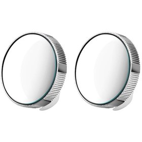 Resim Dianziye Araç Geribakış Ayna 360 Derece Ayarlanabilir Geniş Görünüm Kör Nokta Aynası Yağmur Dayanıklı 2 Adet Gümüş 