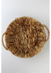 Resim Hasır Rattan Ekmeklik Ekmek Sepeti Yuvarlak 23cm 