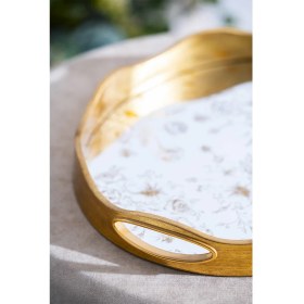 Resim Acar Rosa 2'li Gold Cam Tepsi 43.5 / 37.5 cm 