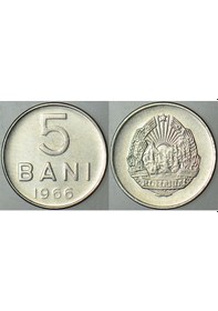 Resim Banknoting Romanya 5 Bani 1966. 