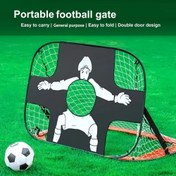 Resim 2'si 1 Arada Katlanabilir Futbol Kalesi, Taşınabilir Futbol Filesi, Çift Amaçlı Tasarım Dış Mekan Futbol Antrenmanı, Çok Fonksiyonlu Antrenman Filesi 