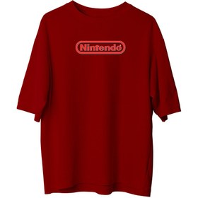 Resim Nintendo - Oversize T-Shirt - XL / Kırmızı 