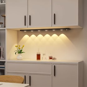 Resim 1 adet Hareket Sensörlü Dolap Lambası Otomatik Açma/Kapama, USB Şarj Edilebilir Dolap Aydınlatması, Hareket Algılama ile Dimmable LED Dolap Lambası, Mutfak, Banyo, Ofis, Merdivenler için - Enerji Tasarruflu Dolap Alt Dolap Aydınlatması (Beyaz/Siyah), Ev Dekor Aydınlatması, Şık Tasarım, Dayanıklı Yapı, Akıllı Aydınlatma, Ev Düzenleyicileri, Banyo Aydınlatması, Modern Dekoratörler, Alan Tasarrufu Aydınlatması, Verimli Aydınlatma, Kaliteli Aydınlatma, Yüksek Kaliteli Kaplama, Algılama Teknolojisi 