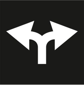 Resim Çift Yön Şablonu Alüminyum Otopark Boya Şablonu Çift Yön Sembolü 50x50 Cm 