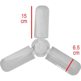 Resim Badem10 Üç Pervaneli Tasarruflu Ampul 40 W LED Lamba Beyaz E27 Duy 3600 Lümen Uzun Ömürlü 220 Volt 1 Adet 