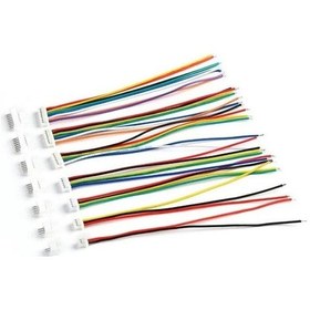 Resim 1,25mm Jst 10 Pin Kablolu Konnektör Takım 180d Erkek -10cm - Çift Taraflı 