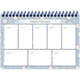 Resim Keskin 17 X 24 52 Yp. Trend Haftalık Spiralli Planner - Mavi Çok Renkli 