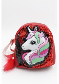 Resim Chantaky 039 3001 Unicorn Payet Kırmızı Çocuk Sırt Çantası Kırmızı 