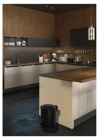 Resim 16 Lt Vintage Pedallı Çöp Kovası Siyah 