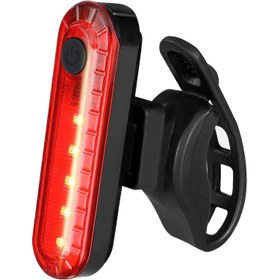 Resim Bisiklet 4 Modlu Su Geçirmez USB Şarj LED Scooter Çanta Arka Işık Lambası Işık Aydınlatma 