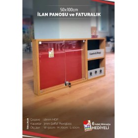 Resim 1001 Dijital - Apartman Ilan Panosu Faturalık - Dergilik 50X100 cm (Yatay) Antrasit Gri 