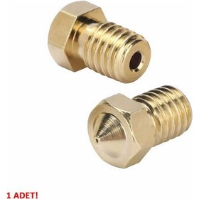 Resim 0.4mm X 1.75mm M6 Prinç Nozzle 3d Yazıcı Printer 1.75mm Filament Uyum Mk8 Cr-10 Cr-10s Ender 