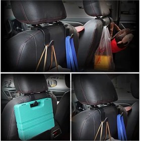 Resim Meyzone 4'lü Oto Araç Arka Koltuk Kafalığı Askılık Koltuk Arkası Askı Torba Eşya Askısı 
