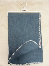 Resim 1850 4 Kat Müslin Battaniye İndigo 