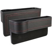 Resim 2 Parça Araba Çok Fonksiyonlu Müdür Ve Yardımcısı Sürücü Koltuğu Konsol Deri Kutu Siyah 