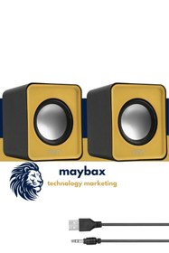 Resim OWWOTECH A Bass 2.0 Sarı Usb Speaker Ses Seviyesi Kontrollü Mini Hoparlör 