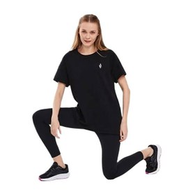Resim Skechers W Crew Neck Graphic T Shirt Kadın Siyah Tişört 