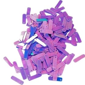 Resim Mor 15 X 5 Mm Dantel Oya Yazma Halhal Abiye Lazer Kesim Pul 1000 Adet / 40 Gram 